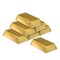 Beistle 7in. x 4in. x 1½in. Plastic Gold Bar Decorations - 12 Pack